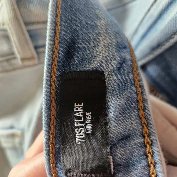 Express Light Blue Flare Jeans - Picture 9 of 12